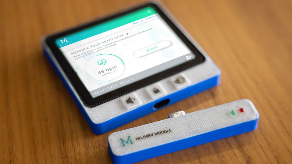 Patients Are Hooked Up To Heart Rate Monitors While Listening